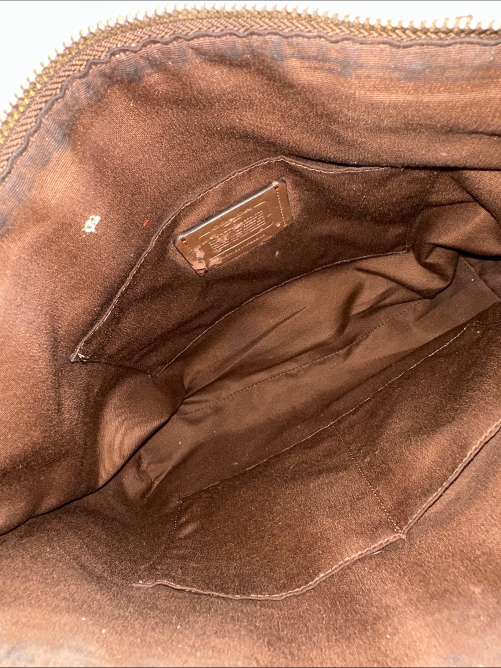 Coach Signature Canvas Tote in Brown and Dark Brown - Picture 15 of 16
